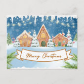 Cartes Pour Fêtes Annuelles Joyeux Noël Maisons en pain d'épice (Devant)
