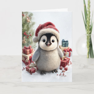 Cartes Pour Fêtes Annuelles Joyeux Noël Manchot