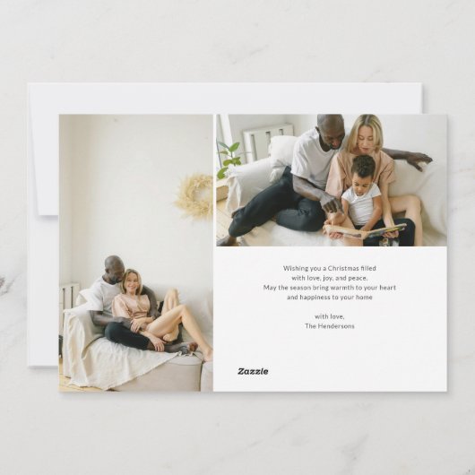 Cartes Pour Fêtes Annuelles Joyeux Noël manuscrit Script 7 Photo (Dos)