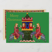 Cartes Pour Fêtes Annuelles Joyeux Noël médiéval (Devant / Derrière)