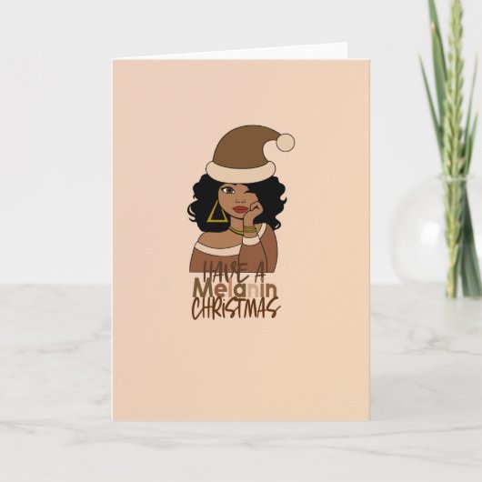 Cartes Pour Fêtes Annuelles Joyeux Noël Melanin (Devant)