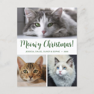 Cartes Pour Fêtes Annuelles Joyeux Noël Meowy 3 Photo