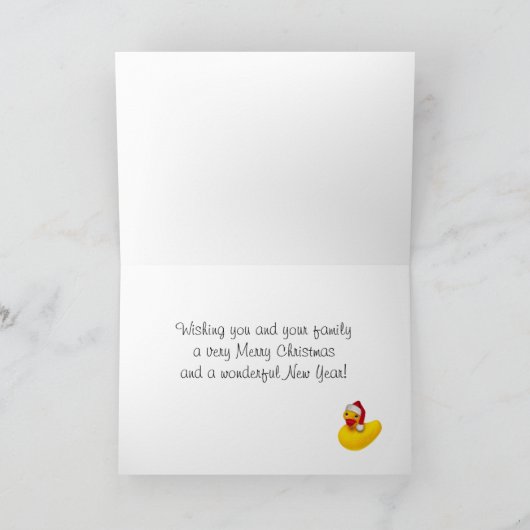 Cartes Pour Fêtes Annuelles Joyeux Noël mignon en caoutchouc de Père Noël (Intérieur)