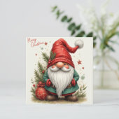 Cartes Pour Fêtes Annuelles Joyeux Noël mignon Gnome de Noël (Debout devant)