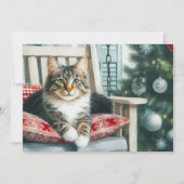Cartes Pour Fêtes Annuelles Joyeux Noël mignonne chat (Devant)
