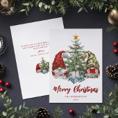 Cartes Pour Fêtes Annuelles Joyeux Noël mignonne Gnomes Pine Tree