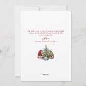 Cartes Pour Fêtes Annuelles Joyeux Noël mignonne Gnomes Pine Tree (Dos)