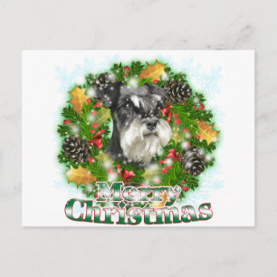 Cartes Pour Fêtes Annuelles Joyeux Noël Miniature Schnauser