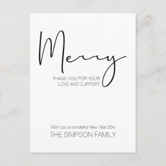Cartes Pour Fêtes Annuelles Joyeux Noël minimaliste