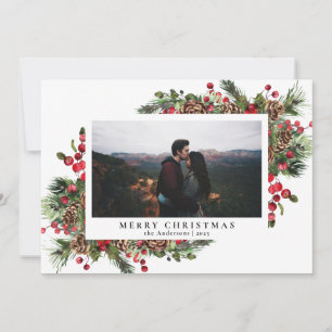 Cartes Pour Fêtes Annuelles Joyeux Noël Minimaliste Aquarelle 1 Photo