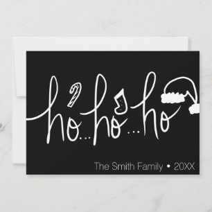 Cartes Pour Fêtes Annuelles Joyeux Noël minimaliste dessiné à la main en noir