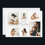 Cartes Pour Fêtes Annuelles Joyeux Noël | Minimaliste moderne multi-photo<br><div class="desc">Partagez la joie de la saison avec cette carte de Noël multi photo moderne, conçue pour présenter vos moments de famille préférés. Disposant d'un agencement épuré et minimaliste avec espace pour six photos et l'accueil festif "Joyeux Noël", cette carte de vacances personnalisée fait un souvenir intemporel. Personnalisé avec votre nom...</div>