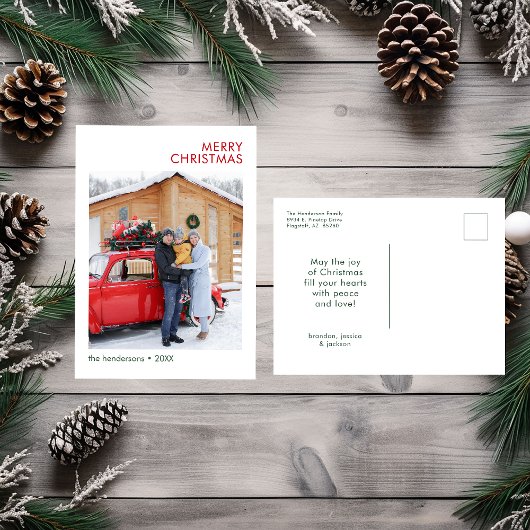 Cartes Pour Fêtes Annuelles Joyeux Noël minime photo