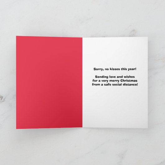 Cartes Pour Fêtes Annuelles Joyeux Noël Mistletoe Chat en Masque Visage Humour (Intérieur)