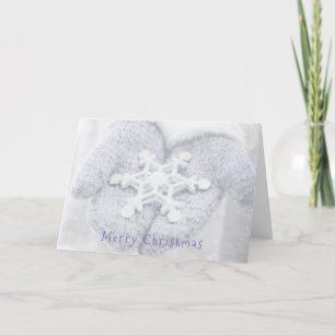 Cartes Pour Fêtes Annuelles Joyeux Noël - Mittens à neige