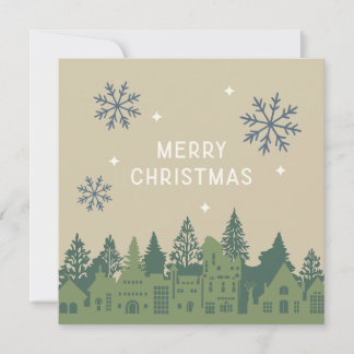 Cartes Pour Fêtes Annuelles Joyeux Noël Mod Village Green