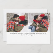 Cartes Pour Fêtes Annuelles Joyeux Noël moderne 3 PHOTO Salutation (Dos)