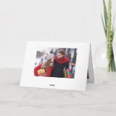 Cartes Pour Fêtes Annuelles Joyeux Noël moderne 3 PHOTO Salutation (Dos)