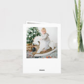 Cartes Pour Fêtes Annuelles Joyeux Noël moderne 3 PHOTO Salutation (Dos)