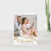 Cartes Pour Fêtes Annuelles Joyeux Noël moderne 3 PHOTO Salutation (Devant)