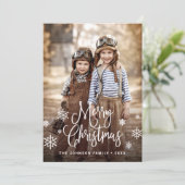 Cartes Pour Fêtes Annuelles Joyeux Noël moderne 4 PHOTO Salutation (Debout devant)