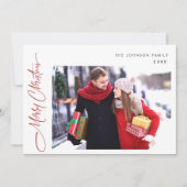 Cartes Pour Fêtes Annuelles Joyeux Noël moderne 4 PHOTO Salutation (Devant)