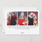 Cartes Pour Fêtes Annuelles Joyeux Noël moderne 4 PHOTO Salutation (Dos)