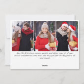 Cartes Pour Fêtes Annuelles Joyeux Noël moderne 4 PHOTO Salutation (Dos)