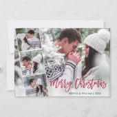 Cartes Pour Fêtes Annuelles Joyeux Noël Moderne 4 PHOTO Salutation (Devant)