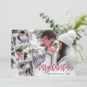 Cartes Pour Fêtes Annuelles Joyeux Noël Moderne 4 PHOTO Salutation (Debout devant)