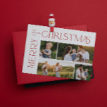 Cartes Pour Fêtes Annuelles Joyeux Noël moderne 4 Photo Typographie rouge<br><div class="desc">'C'est la saison pour être joyeux ! Cette saison de vacances, faites de vos fêtes de famille une spéciale avec cette magnifique moderne mais festive Modern Joyeux Noël 4 Photo Red Typography Carte de vacances. La façon idéale d'envoyer votre amour et vos souhaits chaleureux à vos amis et votre famille...</div>