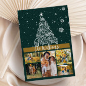 Cartes Pour Fêtes Annuelles Joyeux Noël moderne 5 photo Collage