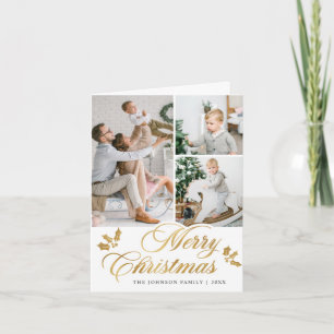 Cartes Pour Fêtes Annuelles Joyeux Noël moderne 5 PHOTO Salutation