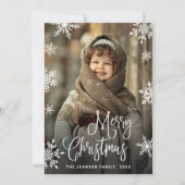 Cartes Pour Fêtes Annuelles Joyeux Noël moderne 5 PHOTO Salutation (Devant)