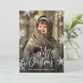 Cartes Pour Fêtes Annuelles Joyeux Noël moderne 5 PHOTO Salutation (Debout devant)