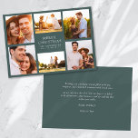Cartes Pour Fêtes Annuelles Joyeux Noël moderne 6 photo Collage<br><div class="desc">Souhaitez à vos amis et à votre famille un Joyeux Noël avec cette carte de vacances multi-photo. Le dos a été laissé vide pour que vous écriviez un message à la main si vous le souhaitez.</div>