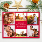 Cartes Pour Fêtes Annuelles Joyeux Noël moderne 6 photo Collage