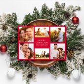 Cartes Pour Fêtes Annuelles Joyeux Noël moderne 6 photo Collage