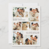 Cartes Pour Fêtes Annuelles Joyeux Noël moderne 7-Photo Collage (Devant)