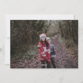 Cartes Pour Fêtes Annuelles Joyeux Noël moderne blanc Script superposé photo (Dos)