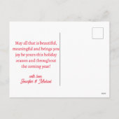 Cartes Pour Fêtes Annuelles joyeux noël moderne chic script photo (Dos)