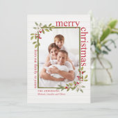 Cartes Pour Fêtes Annuelles Joyeux Noël moderne | Couleurs de la saison (Debout devant)