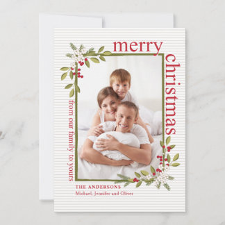 Cartes Pour Fêtes Annuelles Joyeux Noël moderne | Couleurs de la saison