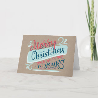 Cartes Pour Fêtes Annuelles Joyeux Noël Moderne De Notre Famille À La Vôtre