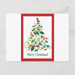 Cartes Pour Fêtes Annuelles Joyeux Noël moderne design d'arbre de Noël
