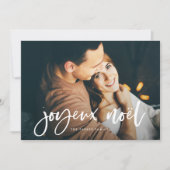 Cartes Pour Fêtes Annuelles Joyeux Noël | Moderne deux photos Noël (Devant)