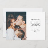 Cartes Pour Fêtes Annuelles Joyeux Noël | Moderne deux photos Noël (Dos)