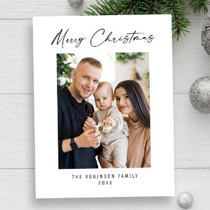 Cartes Pour Fêtes Annuelles Joyeux Noël Moderne Élégant Photo Design