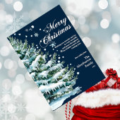 Cartes Pour Fêtes Annuelles Joyeux Noël moderne Élégant Script Doigt Neige