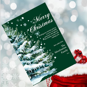 Cartes Pour Fêtes Annuelles Joyeux Noël moderne Élégant Script Doigt Neige